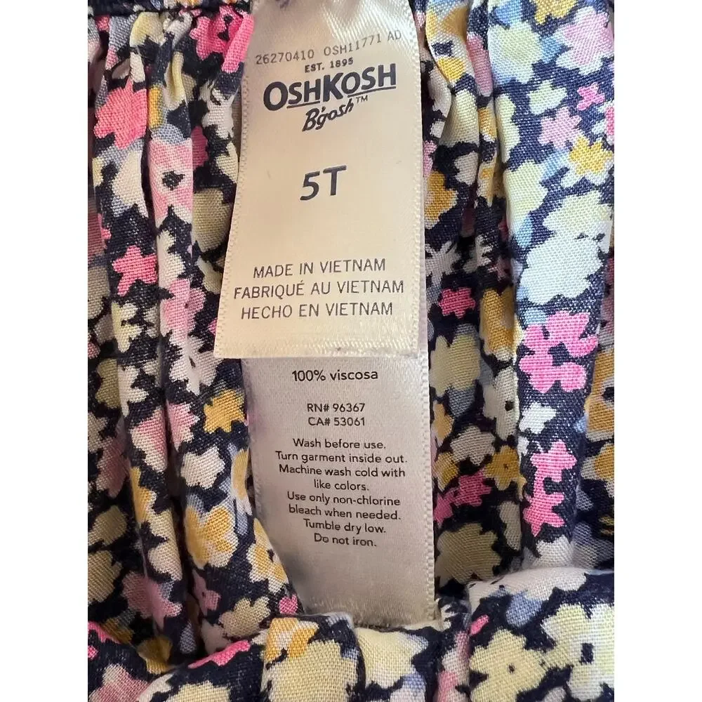 OshKosh B'Gosh girls' ditsy floral skater boho skirt size 5T